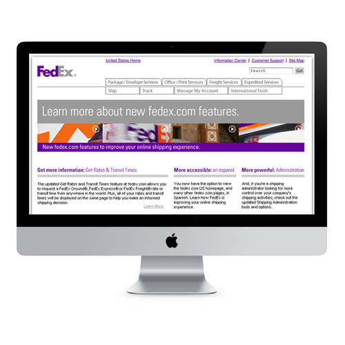 Fedex: Microsite / Brochure